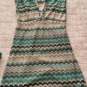 ISH Multicolor Chevron Mini Dress/cover up